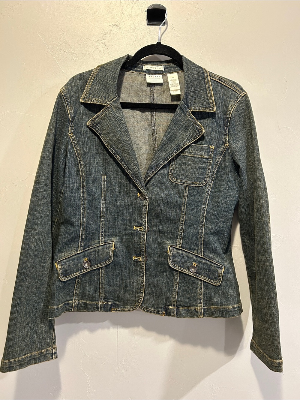 Axcess by Liz Claiborne Dark Indigo Denim Blazer Jacket